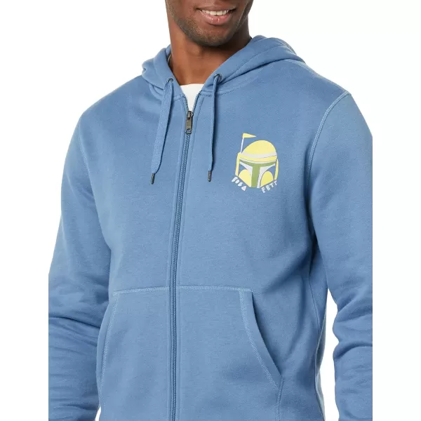 Amazon Essentials Disney  Marvel  Star Wars Mens Fleece FullZip Hoodie Sweatshirts Available in Big amp TallStar Wars Boba Fett