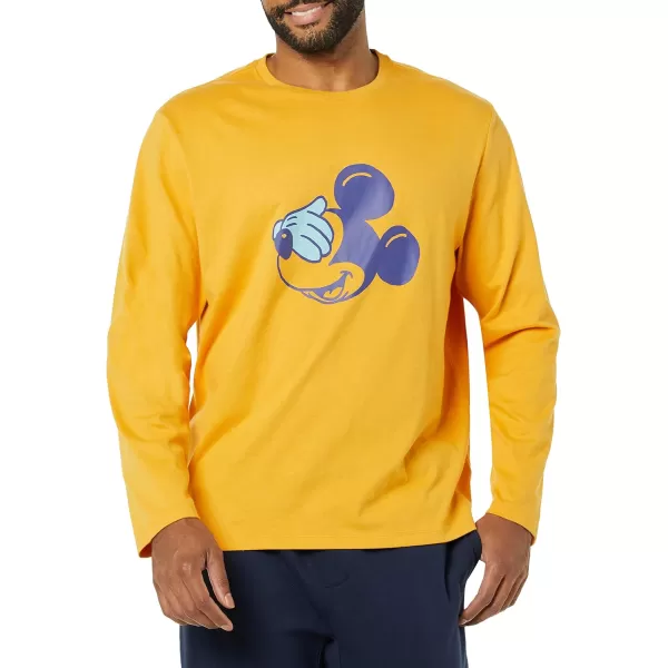 Amazon Essentials Disney  Marvel  Star Wars Mens LongSleeve TShirts Pack of 2Mickey and Goofy