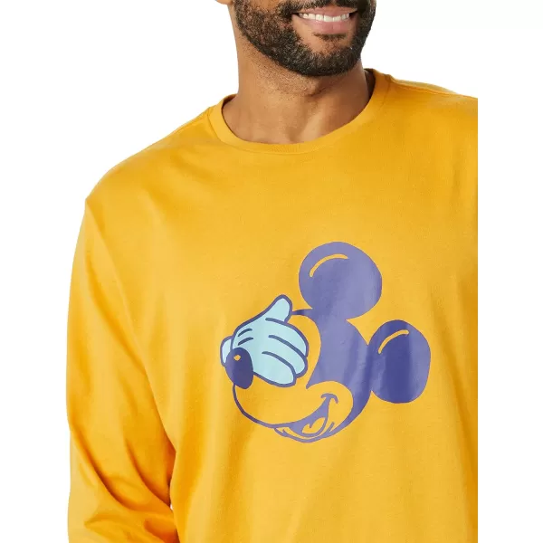 Amazon Essentials Disney  Marvel  Star Wars Mens LongSleeve TShirts Pack of 2Mickey and Goofy