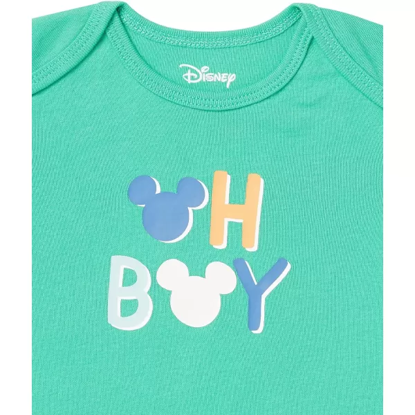 Amazon Essentials Disney  Marvel  Star Wars Toddlers Baby Boys ShortSleeve Bodysuits Pack of 6Mickey Oh Boy