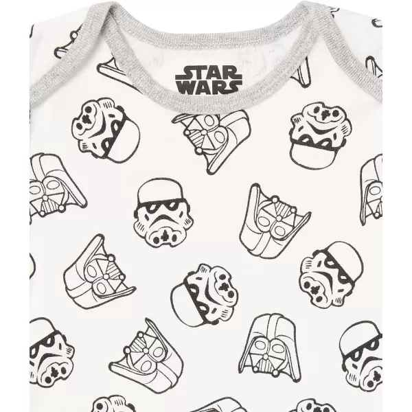 Amazon Essentials Disney  Marvel  Star Wars Toddlers Baby Boys ShortSleeve Bodysuits Pack of 6Star Wars Tiny Trooper