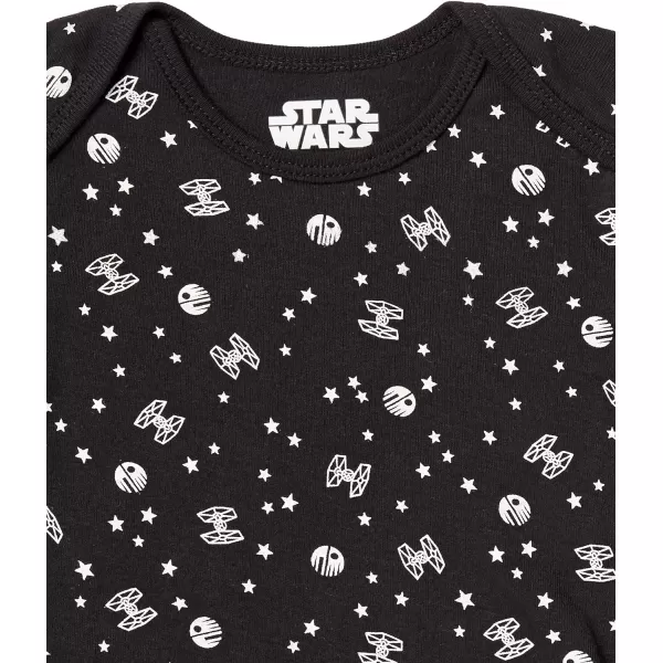 Amazon Essentials Disney  Marvel  Star Wars Toddlers Baby Boys ShortSleeve Bodysuits Pack of 6Star Wars Tiny Trooper