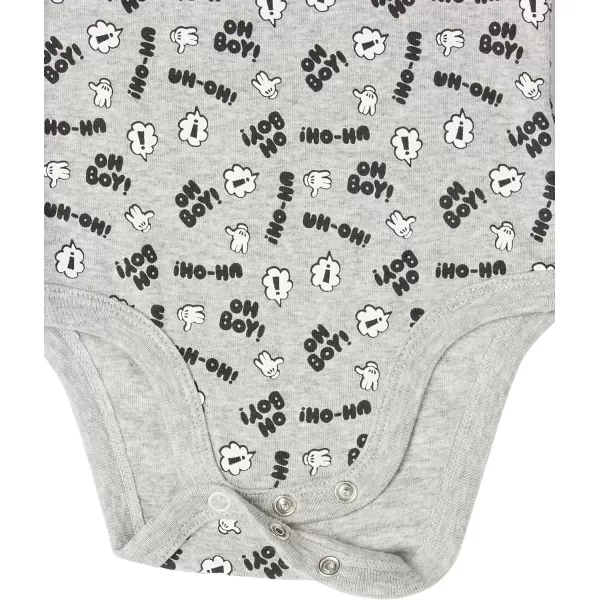 Amazon Essentials Disney  Marvel  Star Wars Unisex Babies LongSleeve Bodysuits Pack of 5Mickey Expressions