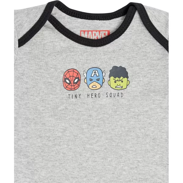 Amazon Essentials Disney  Marvel  Star Wars Unisex Babies ShortSleeve Bodysuits Pack of 6Marvel Friends