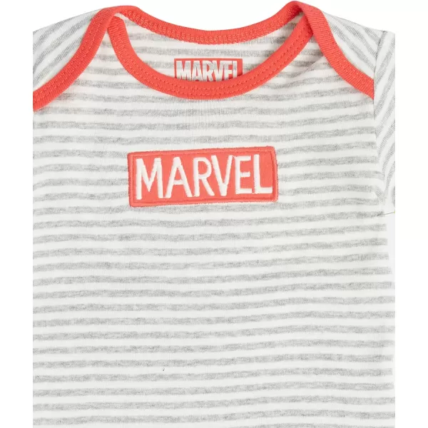 Amazon Essentials Disney  Marvel  Star Wars Unisex Babies ShortSleeve Bodysuits Pack of 6Marvel Friends