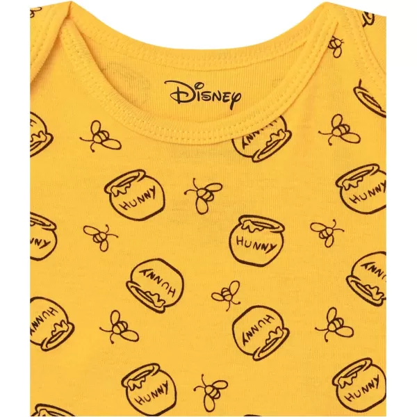 Amazon Essentials Disney  Marvel  Star Wars Unisex Babies ShortSleeve Bodysuits Pack of 6Winnie the Pooh Oh Bother