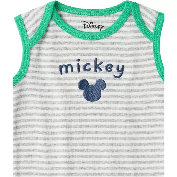 Amazon Essentials Disney  Marvel  Star Wars Unisex Babies Sleeveless Bodysuits Pack of 6Mickey Oh Boy