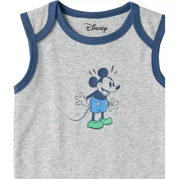 Amazon Essentials Disney  Marvel  Star Wars Unisex Babies Sleeveless Bodysuits Pack of 6Mickey Oh Boy