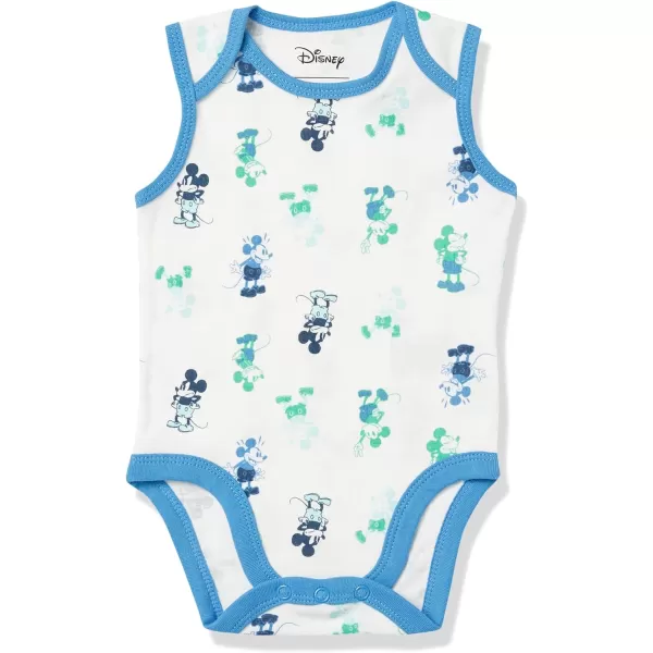 Amazon Essentials Disney  Marvel  Star Wars Unisex Babies Sleeveless Bodysuits Pack of 6Mickey Oh Boy