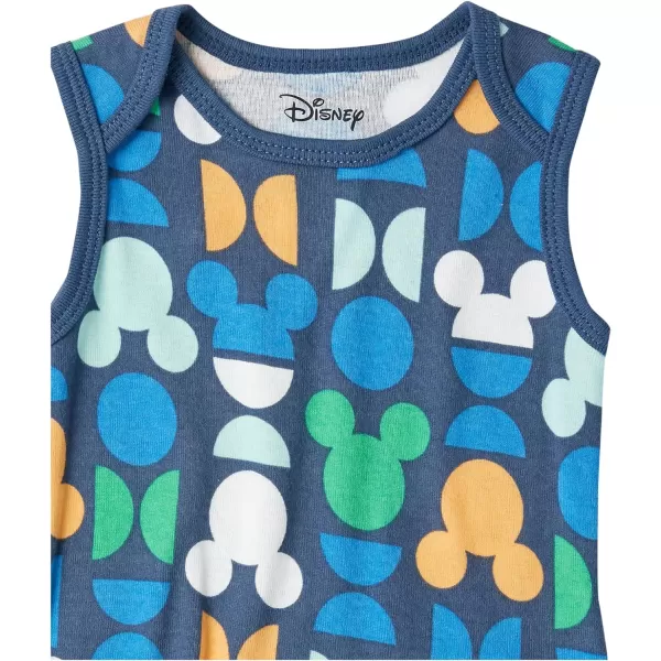 Amazon Essentials Disney  Marvel  Star Wars Unisex Babies Sleeveless Bodysuits Pack of 6Mickey Oh Boy