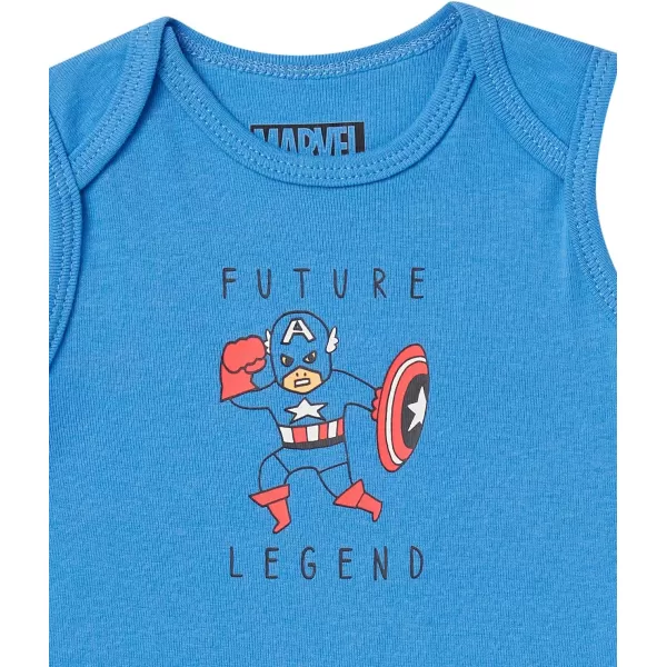 Amazon Essentials Disney  Marvel  Star Wars Unisex Babies Sleeveless Bodysuits Pack of 6Multicolor Marvel Friends