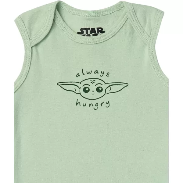 Amazon Essentials Disney  Marvel  Star Wars Unisex Babies Sleeveless Bodysuits Pack of 6Star Wars the Child