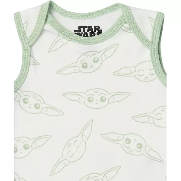 Amazon Essentials Disney  Marvel  Star Wars Unisex Babies Sleeveless Bodysuits Pack of 6Star Wars the Child