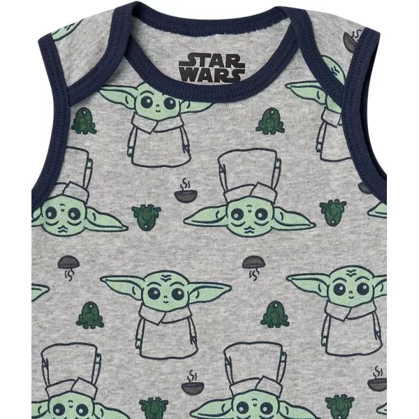 Amazon Essentials Disney  Marvel  Star Wars Unisex Babies Sleeveless Bodysuits Pack of 6Star Wars the Child