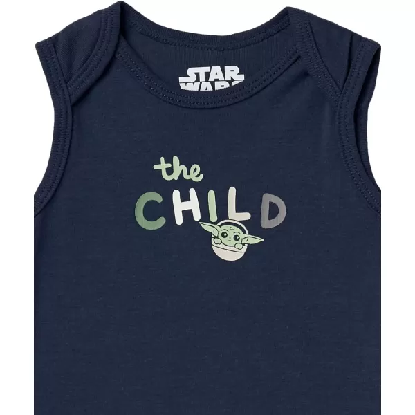 Amazon Essentials Disney  Marvel  Star Wars Unisex Babies Sleeveless Bodysuits Pack of 6Star Wars the Child