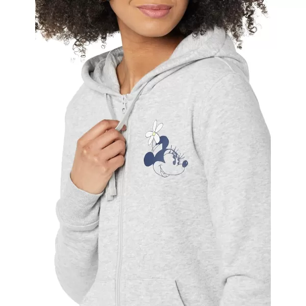 Amazon Essentials Disney  Marvel  Star Wars Womens Fleece FullZip Hoodie Sweatshirts Available in Plus SizeHeather Grey Minnie