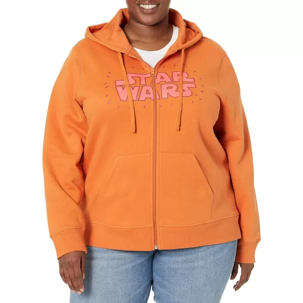 Amazon Essentials Disney  Marvel  Star Wars Womens Fleece FullZip Hoodie Sweatshirts Available in Plus SizeStar Wars Logo