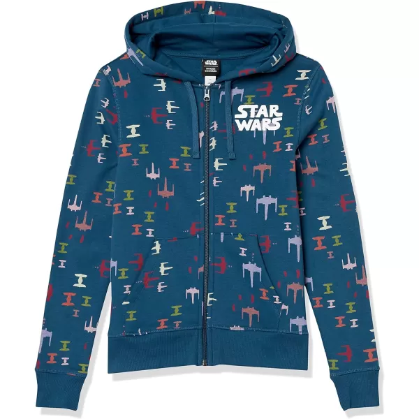 Amazon Essentials Disney  Marvel  Star Wars Womens Fleece FullZip Hoodie Sweatshirts Available in Plus SizeStar Wars Ships