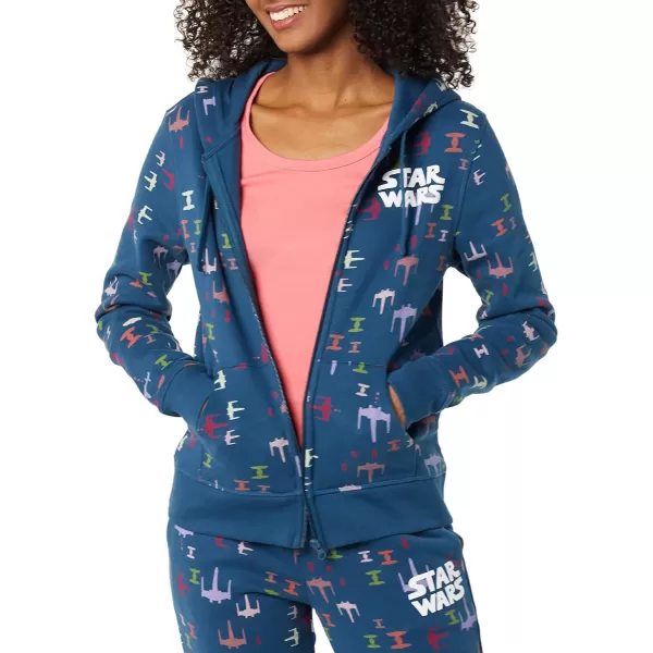 Amazon Essentials Disney  Marvel  Star Wars Womens Fleece FullZip Hoodie Sweatshirts Available in Plus SizeStar Wars Ships