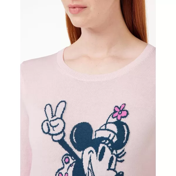 Amazon Essentials Disney  Marvel  Star Wars Womens Lightweight Crew SweatersMinnie Peace