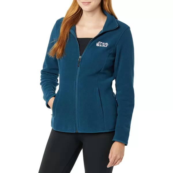 Amazon Essentials Disney  Marvel  Star Wars Womens Polar Fleece FullZip Mock JacketsStar Wars Logo