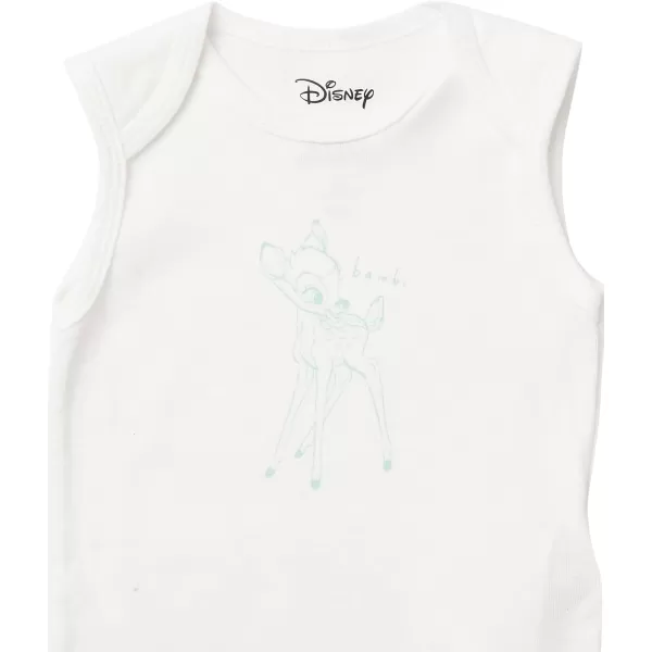 Amazon Essentials Disney  Star Wars  Princess Baby Girls Sleeveless Bodysuits Pack of 6Bambi Nature
