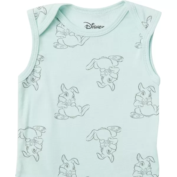 Amazon Essentials Disney  Star Wars  Princess Baby Girls Sleeveless Bodysuits Pack of 6Bambi Nature