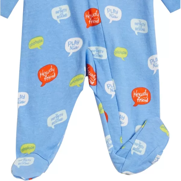 Amazon Essentials Disney l Marvel l Star Wars Unisex Babies Cotton Footed Sleep and Play Multipacks2 Blue Toy Story Play Nice