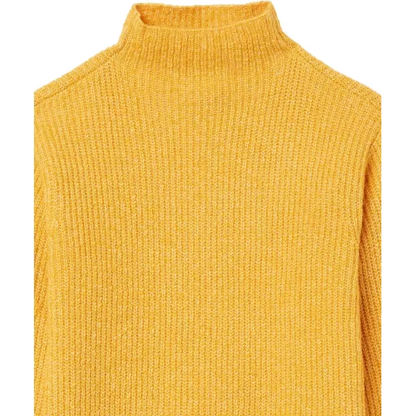Amazon Essentials Girls Soft Touch LongSleeve Mock Neck Sweater DressGolden Yellow