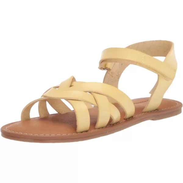 Amazon Essentials Girls Strappy SandalPastel Yellow