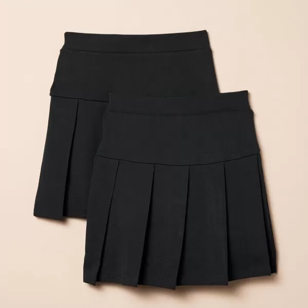Amazon Essentials Girls Uniform Pleated Scooter Skort Pack of 2Navy