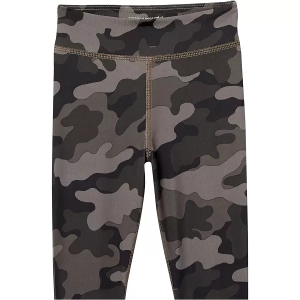 Amazon Essentials Girls and Toddlers Active Capri Legging Multipacks2 BlackGrey Camo