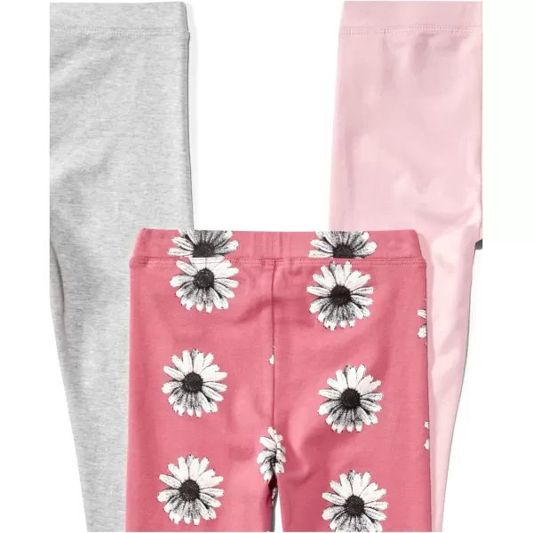 Amazon Essentials Girls and Toddlers Cropped Capri Leggings Previously Spotted Zebra Multipacks4 GreyLight PinkNavy StripeRose Flowers