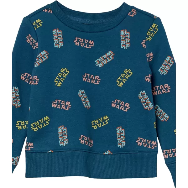 Amazon Essentials Girls and Toddlers Disney  Star Wars  Marvel Princess Fleece Pullover Crew SweatshirtStar Wars Logo