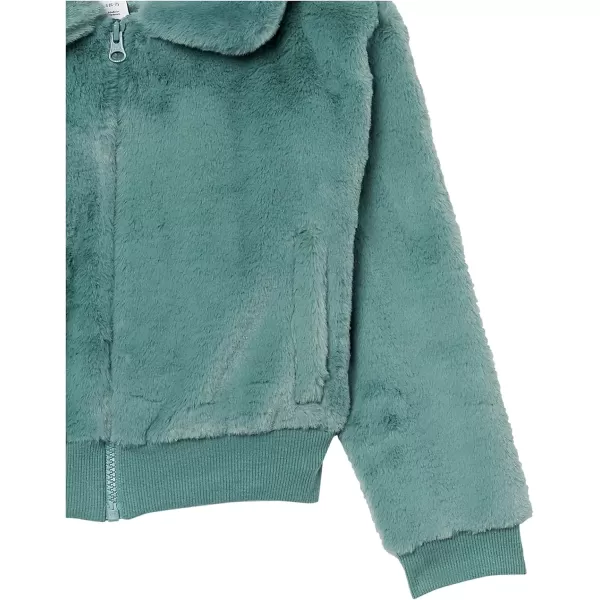 Amazon Essentials Girls and Toddlers Faux Fur JacketGreen