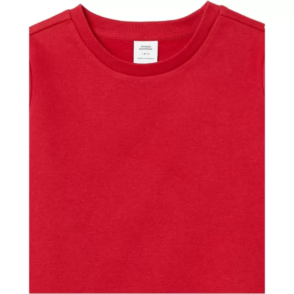 Amazon Essentials Girls and Toddlers Fleece CrewNeck Sweatshirts Pack of 2Red