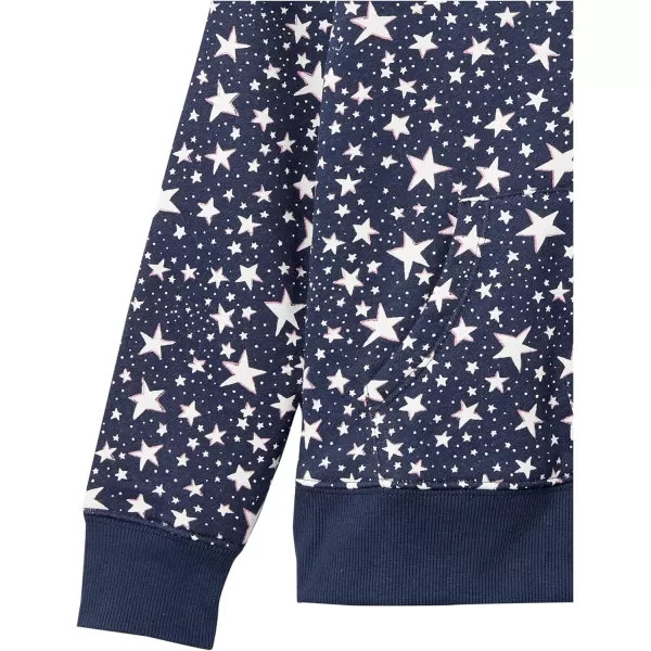Amazon Essentials Girls and Toddlers Fleece ZipUp Hoodie SweatshirtNavy Stars
