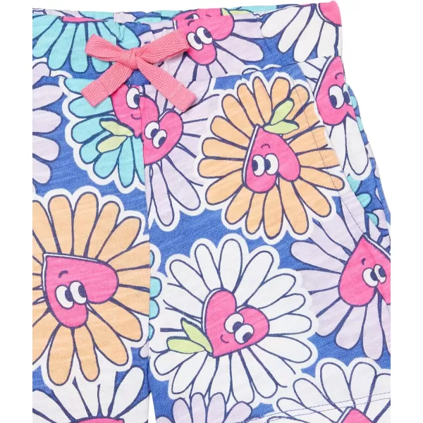 Amazon Essentials Girls and Toddlers Knit Jersey Play Shorts Previously Spotted Zebra Multipacks3 Navy DaisyWaves