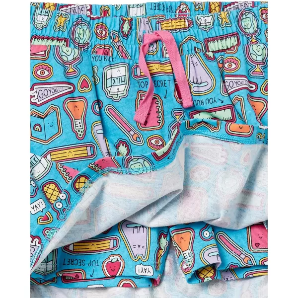 Amazon Essentials Girls and Toddlers Knitted Ruffle Scooter Skirts Previously Spotted Zebra Multipacks3 Blue FruitLight Blue DoodlesPink