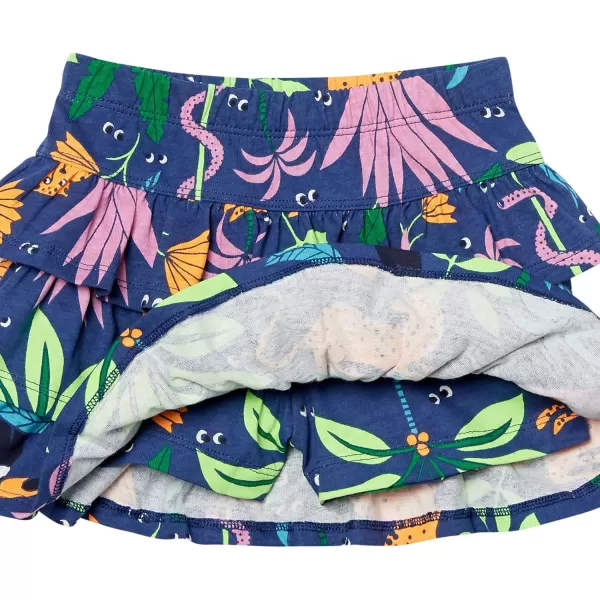 Amazon Essentials Girls and Toddlers Knitted Ruffle Scooter Skirts Previously Spotted Zebra Multipacks3 Navy JunglePinkPurple Fries