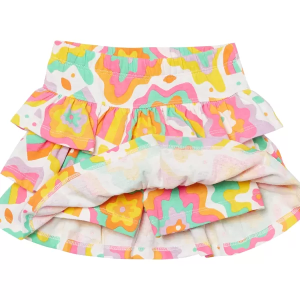 Amazon Essentials Girls and Toddlers Knitted Ruffle Scooter Skirts Previously Spotted Zebra Multipacks3 NavyPink CandyWhite Rainbow Print