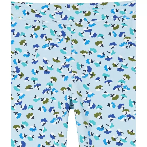 Amazon Essentials Girls and Toddlers Leggings Multipacks5 BlackBlue Leaf PrintWhite FloralTurquoise GreenBig Cats