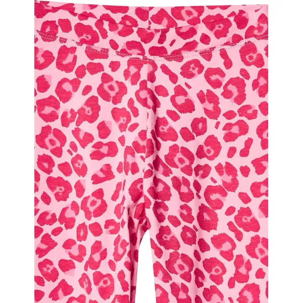 Amazon Essentials Girls and Toddlers Leggings Multipacks5 BlackCharcoalPinkAnimal PrintCat