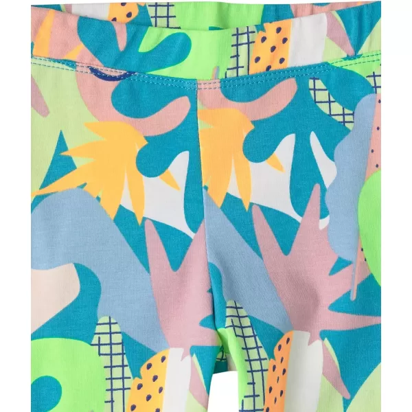 Amazon Essentials Girls and Toddlers Leggings Multipacks5 BlueGreenNavyDolphinParty