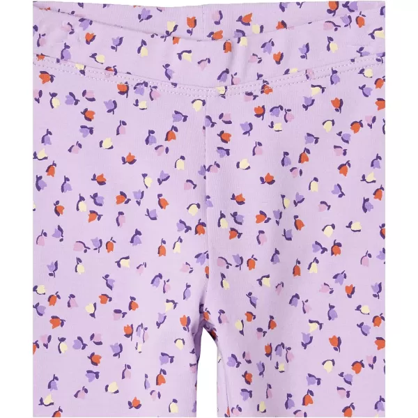 Amazon Essentials Girls and Toddlers Leggings Multipacks5 BlueLilac FloralPurpleFlowersPlaid