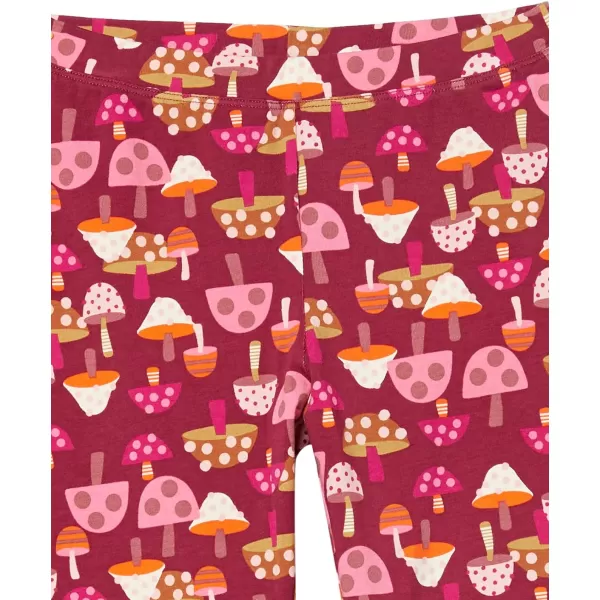 Amazon Essentials Girls and Toddlers Leggings Multipacks5 Dark RoseGreyLight Pink FloralMarron MushroomPink Leaf Print