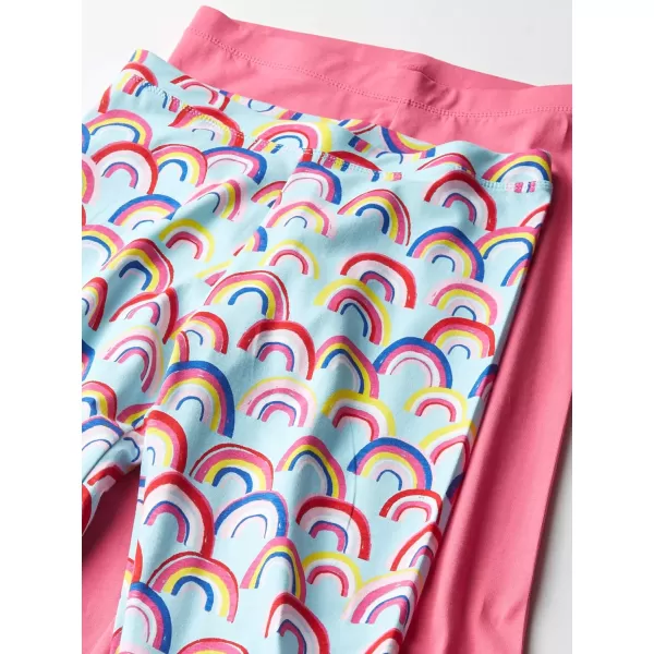 Amazon Essentials Girls and Toddlers Leggings Previously Spotted Zebra Multipacks4 PinkBlueWhite RainbowStars