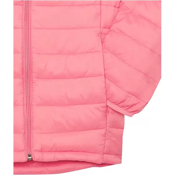 Amazon Essentials Girls and Toddlers Lightweight WaterResistant Packable Hooded Puffer JacketPink