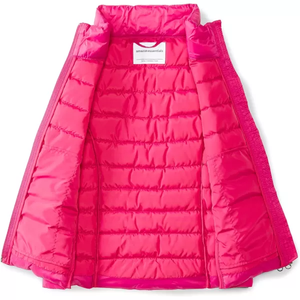 Amazon Essentials Girls and Toddlers Lightweight WaterResistant Packable Puffer VestFuchsia