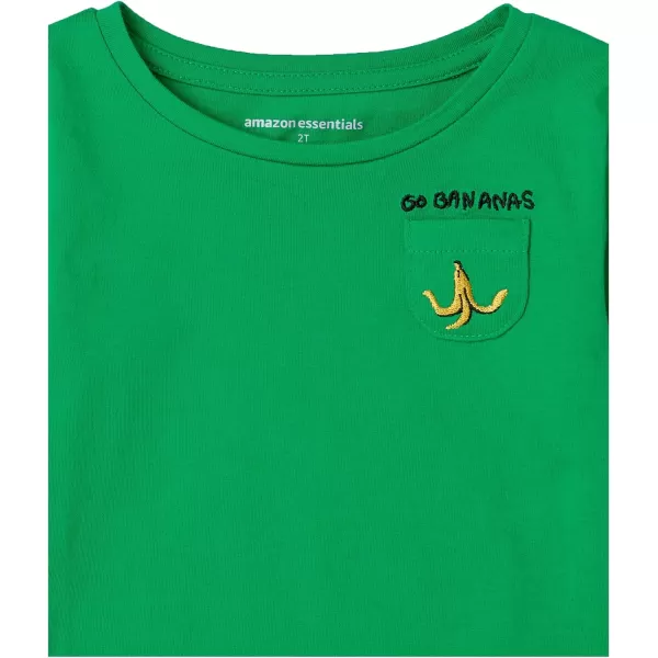 Amazon Essentials Girls and Toddlers LongSleeve TShirts Multipacks5 GreenAlligator Yoga